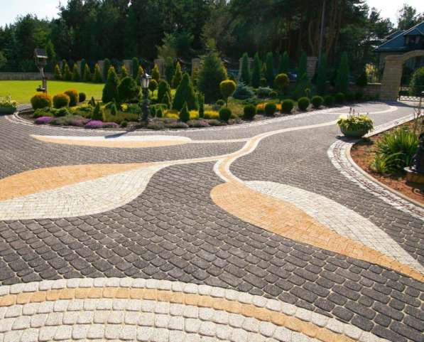 Укладка тротуарной плитки в фото 8