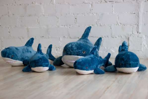 Синие Акулы из Икеа на 60, 80, 100 и 120 см в Воронеже фото 6