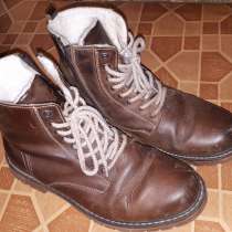 Продам зимние кож. ботинки мужские размер 42 натуральный мех, в Тюмени