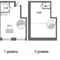 Продам двухкомнатную квартиру, в Санкт-Петербурге