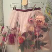 Праздничная юбка с цветами и фатином, в Москве