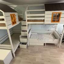 Детский мебельный комплекс двухярусные кровати из дерева, в Самаре