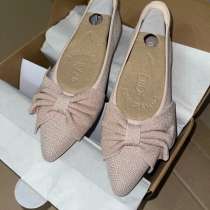 Женские балетки, остроносые, с бантом. 35 размер, в Москве