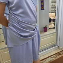 Платье нарядное стального цвета стрейч -атлас 46-48, в г.Алматы