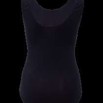 Купальник гимнастический без рукавов, хлопок, черный, р. 36-42, в Сочи