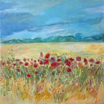 Картина 40х40см "Маки в пшеничном поле", в г.Могилёв