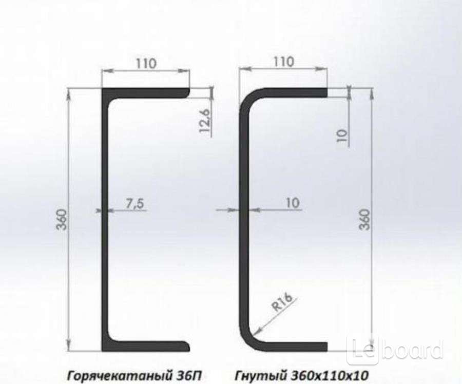 Швеллер 16п